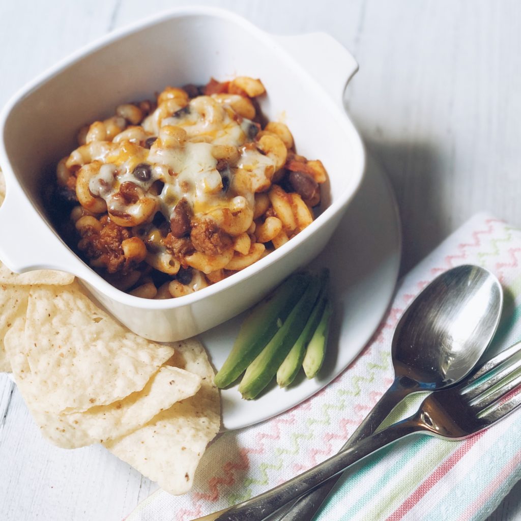 Postnatal chili mac recipe